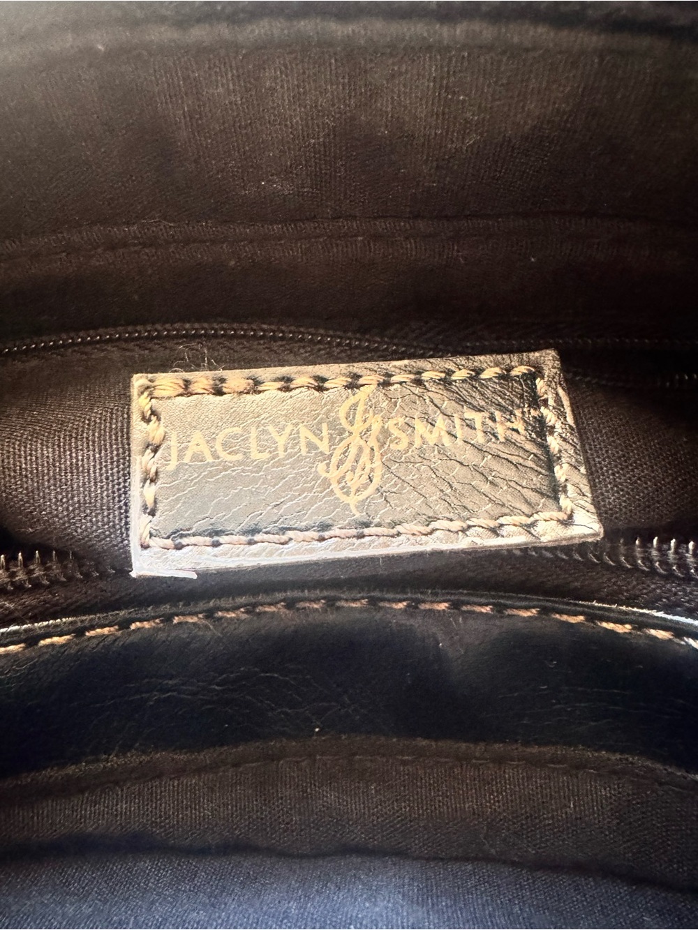 Vintage Jaclyn Smith Black Leather Shoulder Bag - Picture 8 of 8